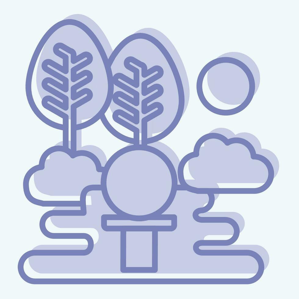 Icon Golf Field. related to Golf symbol. two tone style. simple design editable. simple illustration vector