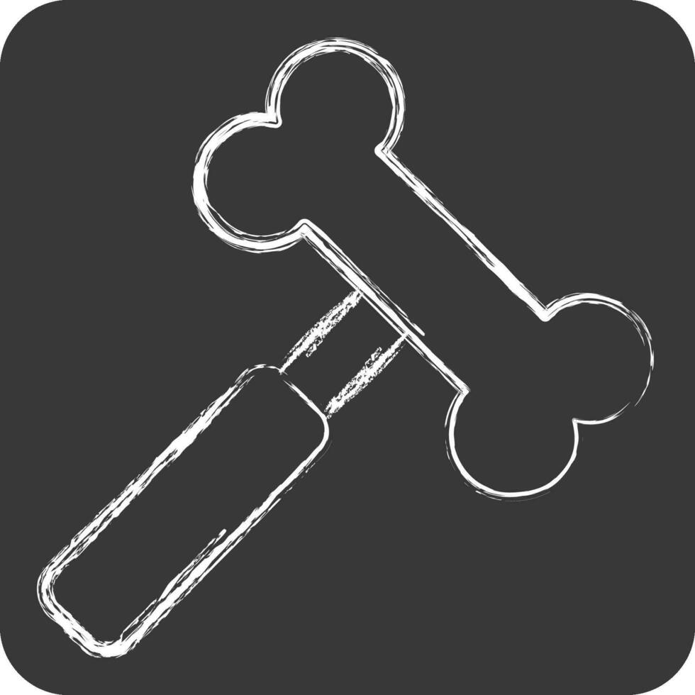 Icon Hammer. related to Orthopedic symbol. chalk Style. simple design editable. simple illustration vector