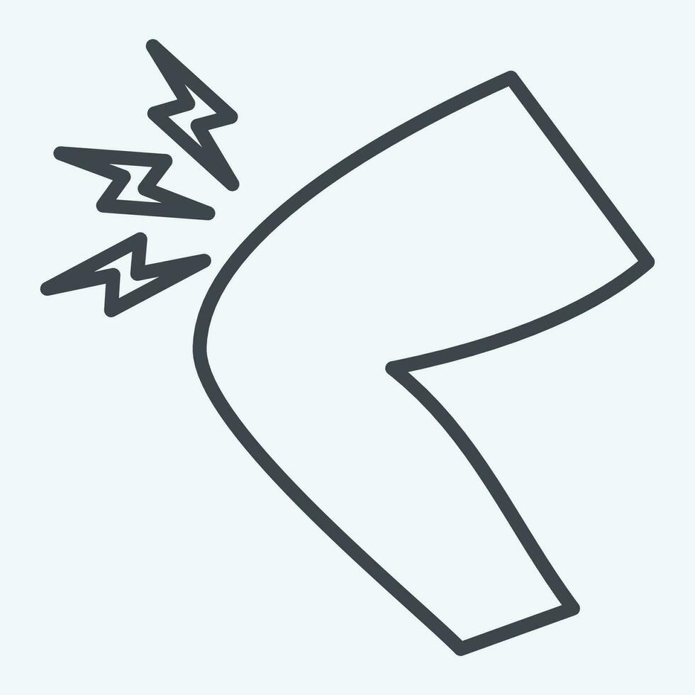 Icon Knee. related to Orthopedic symbol. line style. simple design editable. simple illustration vector