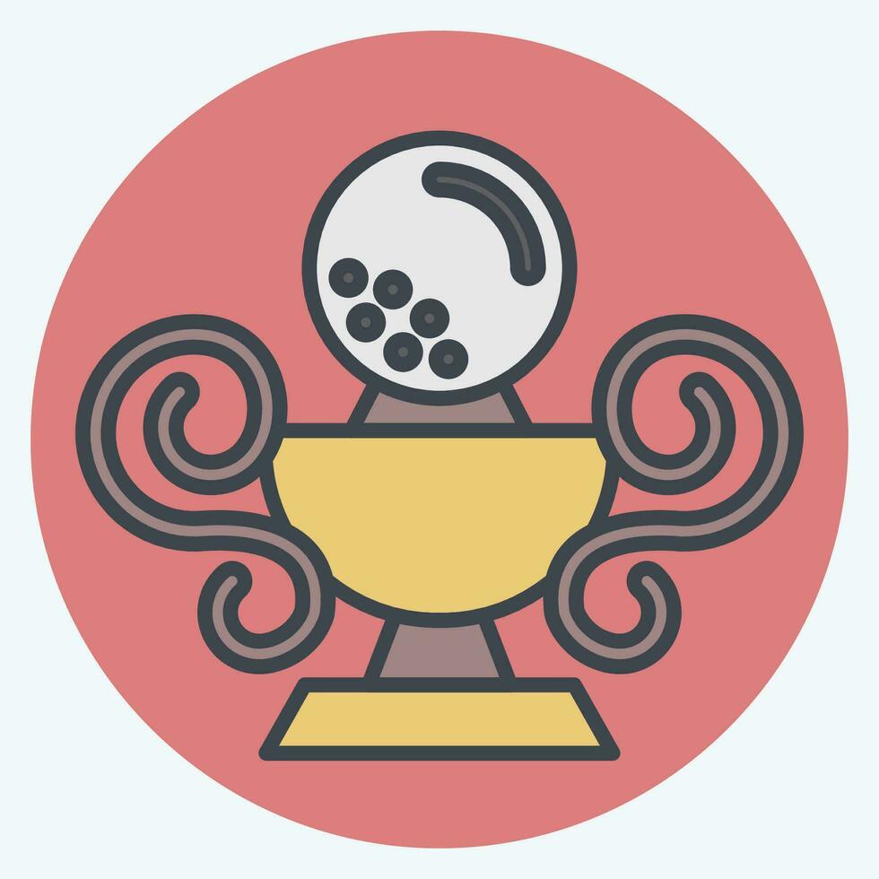 Icon Trophy. related to Golf symbol. color mate style. simple design editable. simple illustration vector