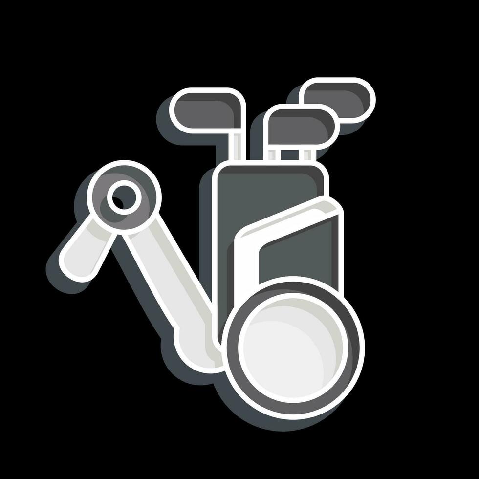Icon Trolley. related to Golf symbol. glossy style. simple design editable. simple illustration vector