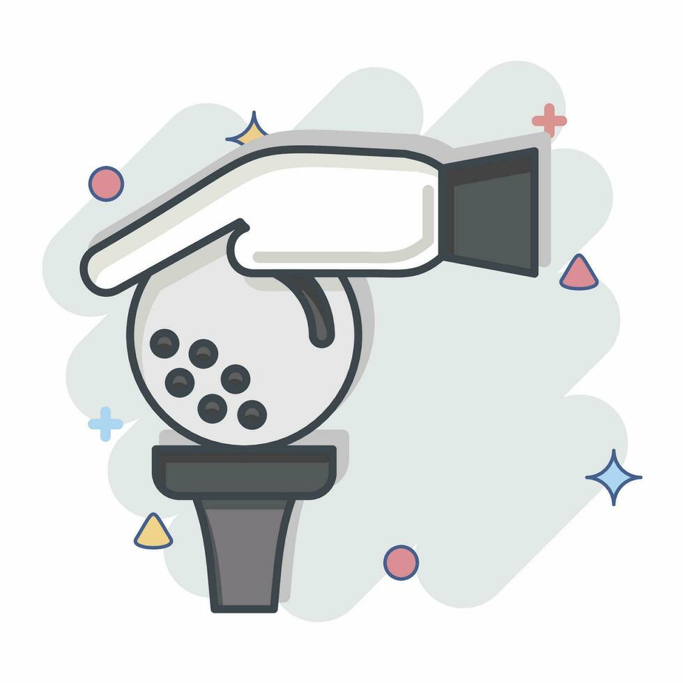 Icon Golf. related to Golf symbol. comic style. simple design editable. simple illustration vector