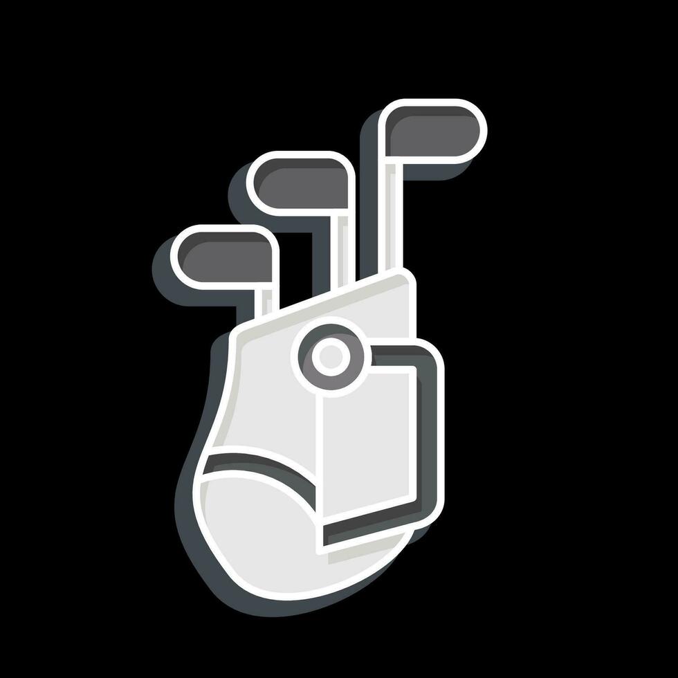 Icon Golf Bag. related to Golf symbol. glossy style. simple design editable. simple illustration vector