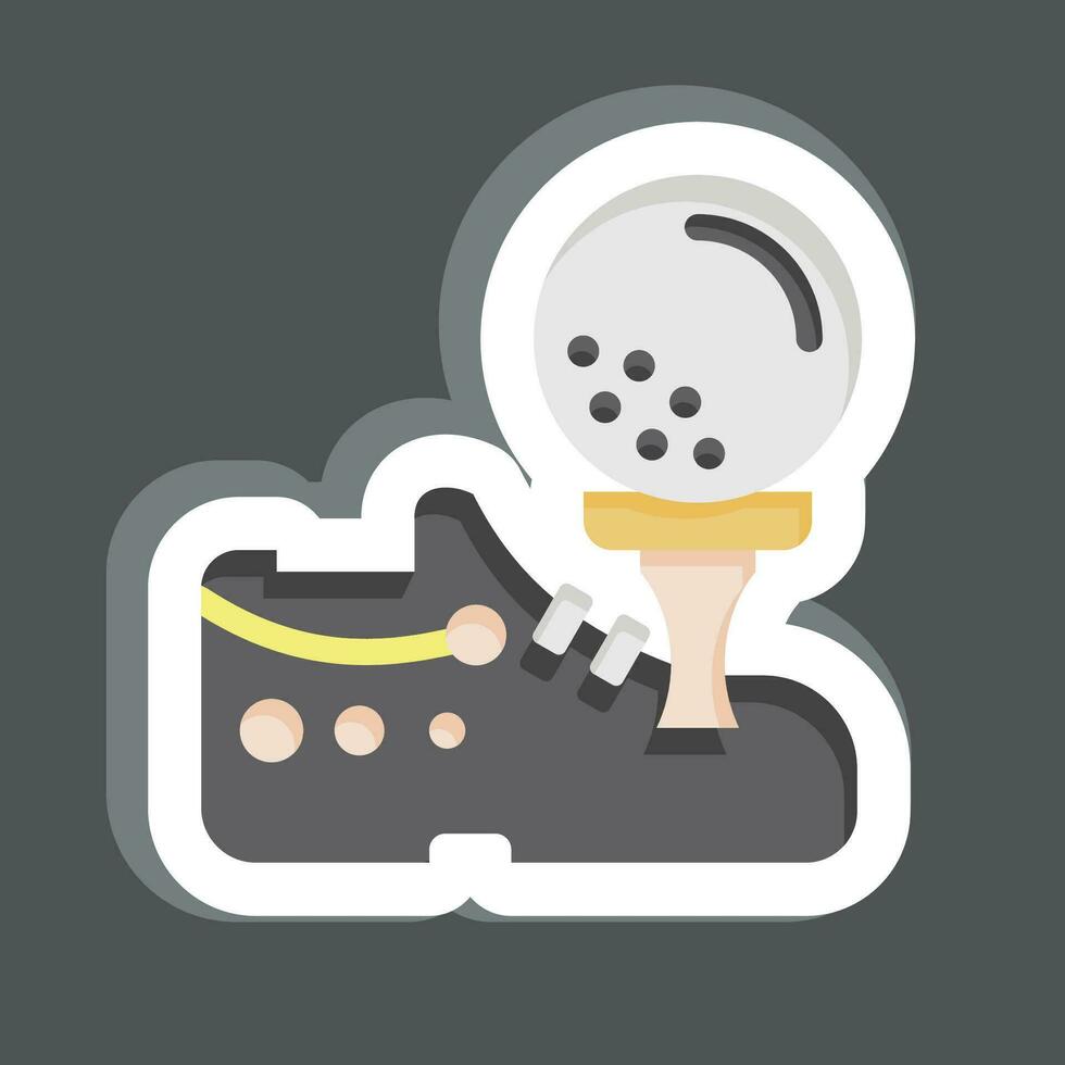 Sticker Shoes. related to Golf symbol. simple design editable. simple illustration vector