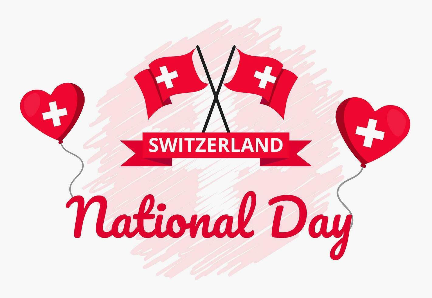 Switzerland 1st of August National Day. Banner Background Element Design, Swiss vector