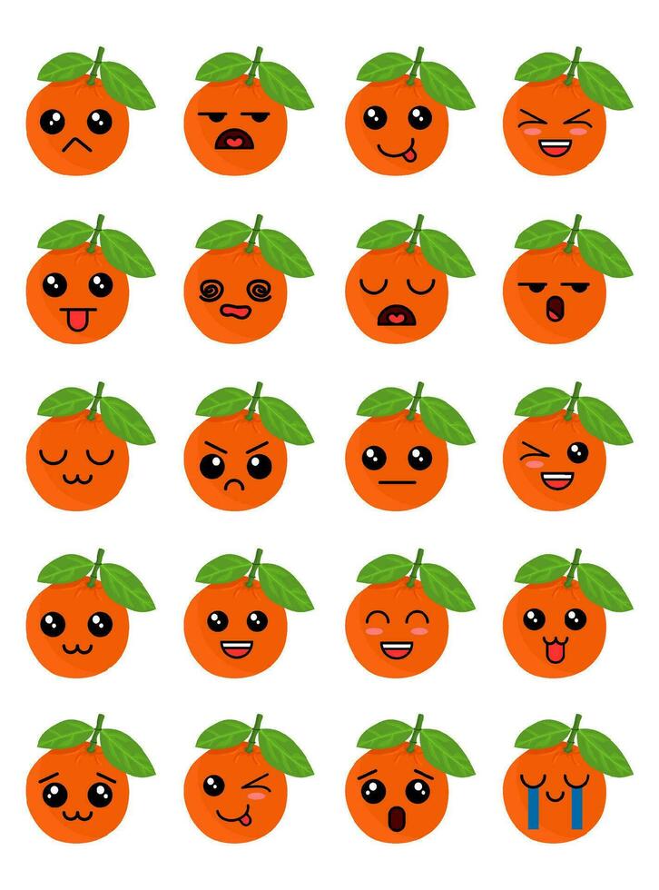 cute cartoon character of fresh food, fruits, vegetable, clip art for icon vector