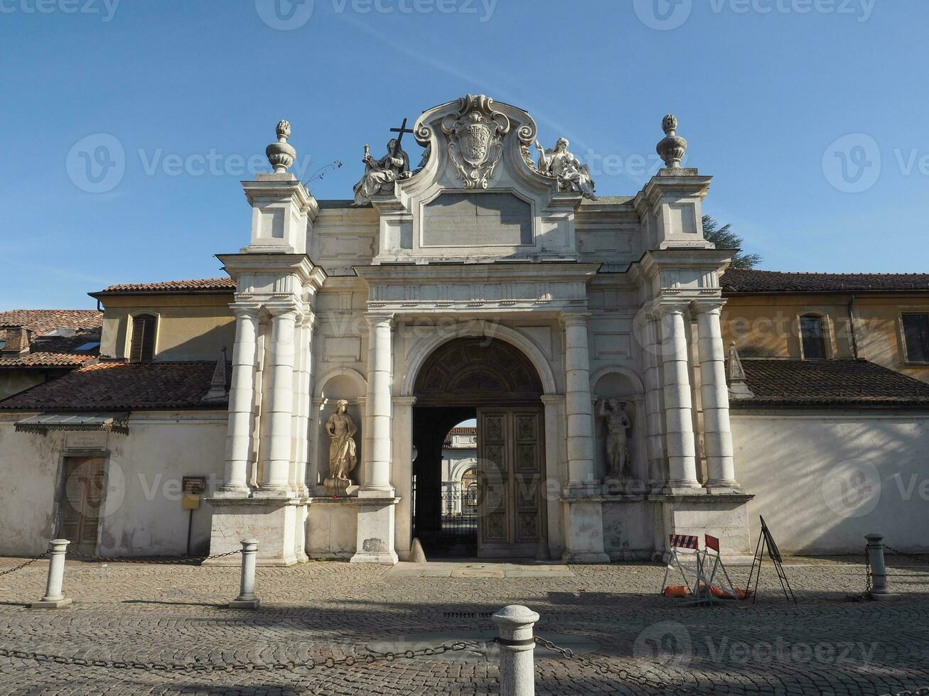 La Certosa former monastery and insane asylum entrance portal in photo