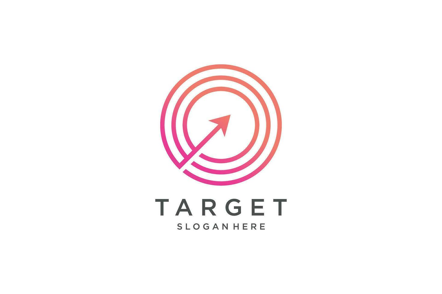 Target logo illustration modern creative unique simple vector