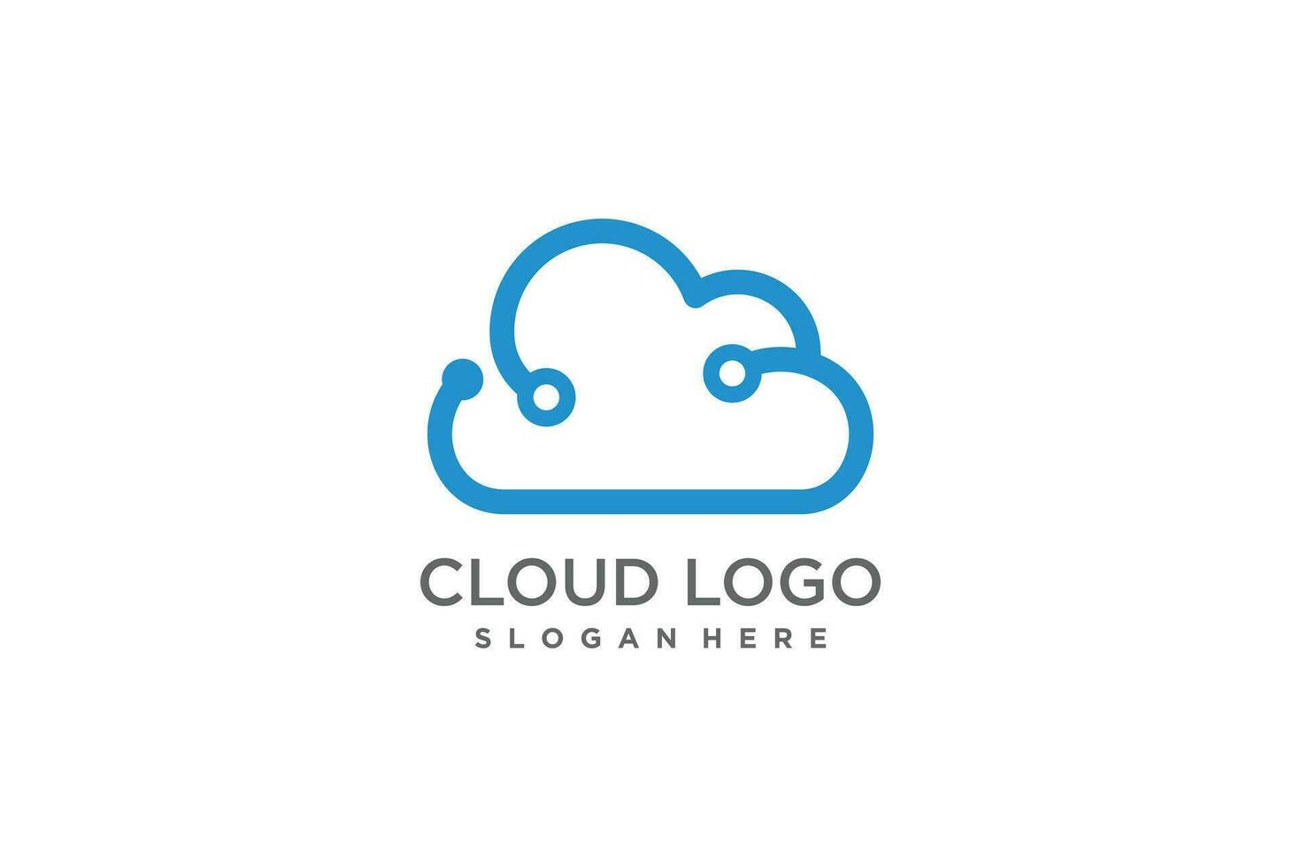 nube logo diseño con moderno creativo concepto idea vector