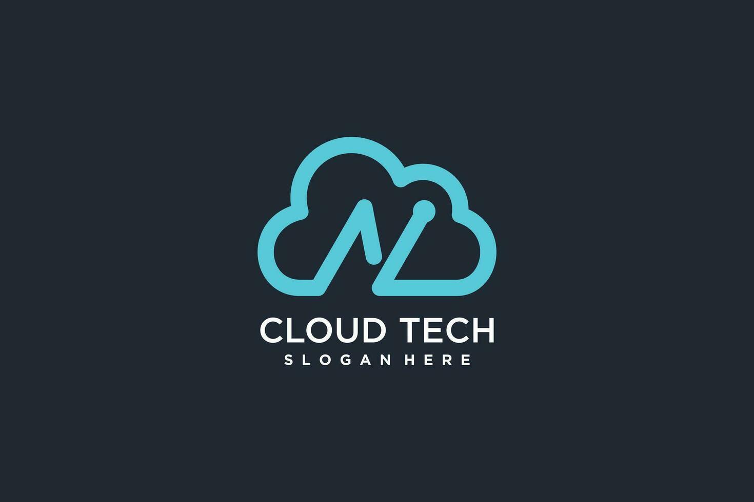 Cloud logo design with modern creative concept idea vector