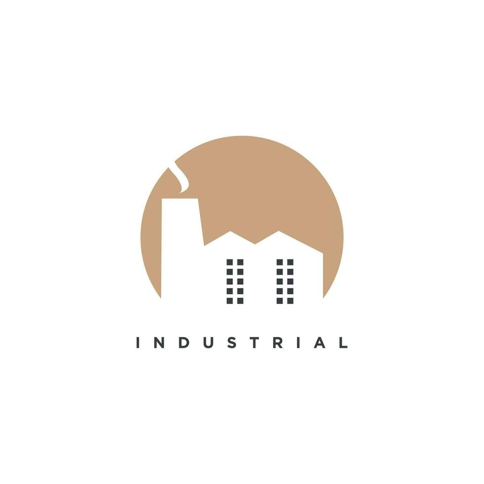 Industrial building logo design with modern creative concept idea vector