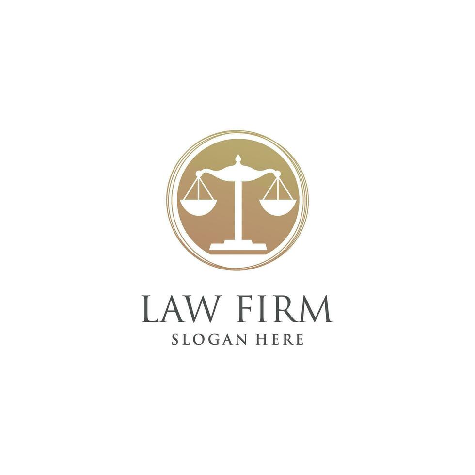 Lawyer logo vector with creative unique idea