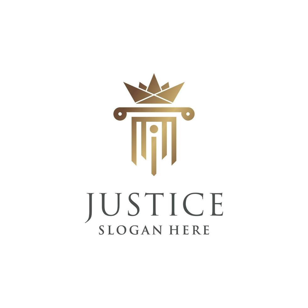 Law firm logo vector design with creative unique idea