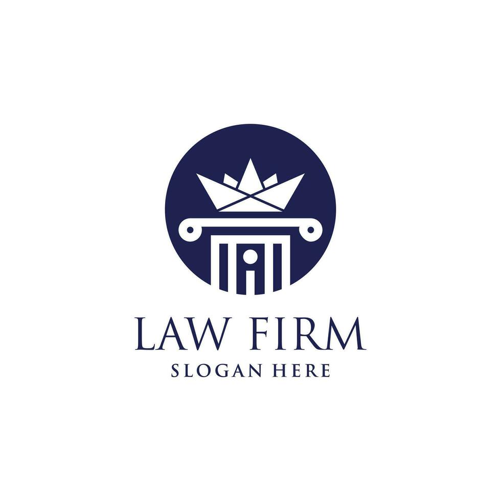 Lawyer logo vector with creative unique idea