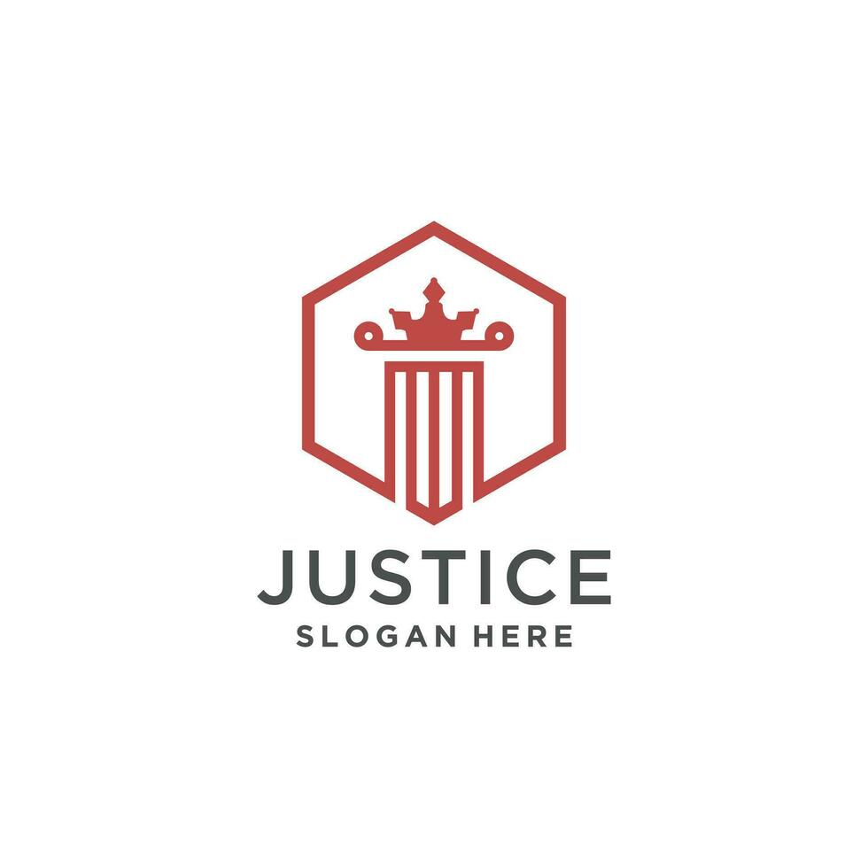 Law firm logo vector design with creative unique idea