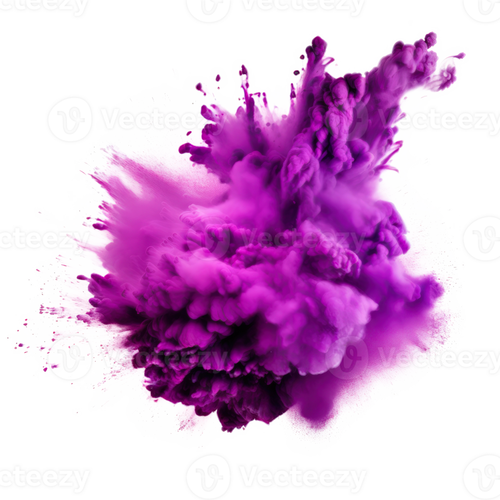 Purple holi paint color powder Illustration AI Generative png