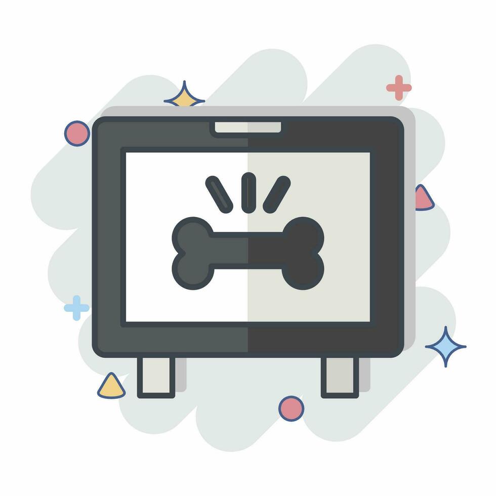 Icon Monitor. related to Orthopedic symbol. comic style. simple design editable. simple illustration vector