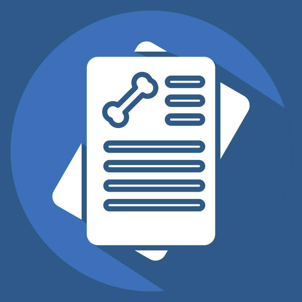 Icon Report. related to Orthopedic symbol. long shadow style. simple design editable. simple illustration vector