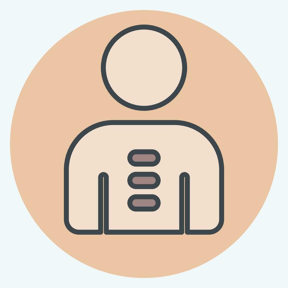 Icon Posture. related to Orthopedic symbol. color mate style. simple design editable. simple illustration vector