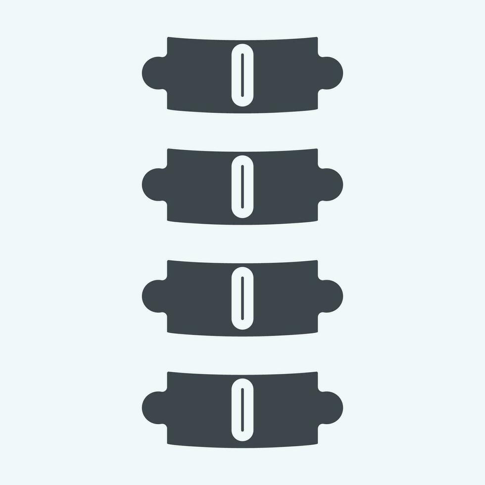 Icon Spine. related to Orthopedic symbol. glyph style. simple design editable. simple illustration vector