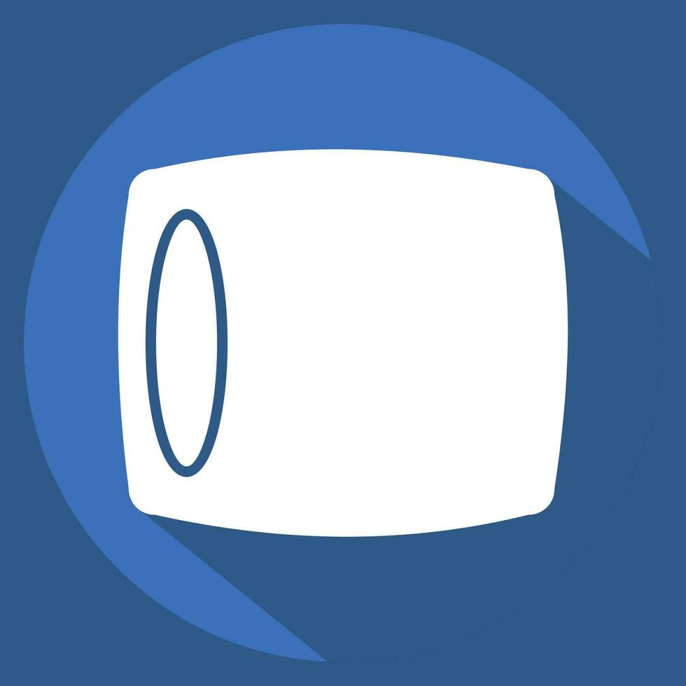 Icon Pillow. related to Orthopedic symbol. long shadow style. simple design editable. simple illustration vector