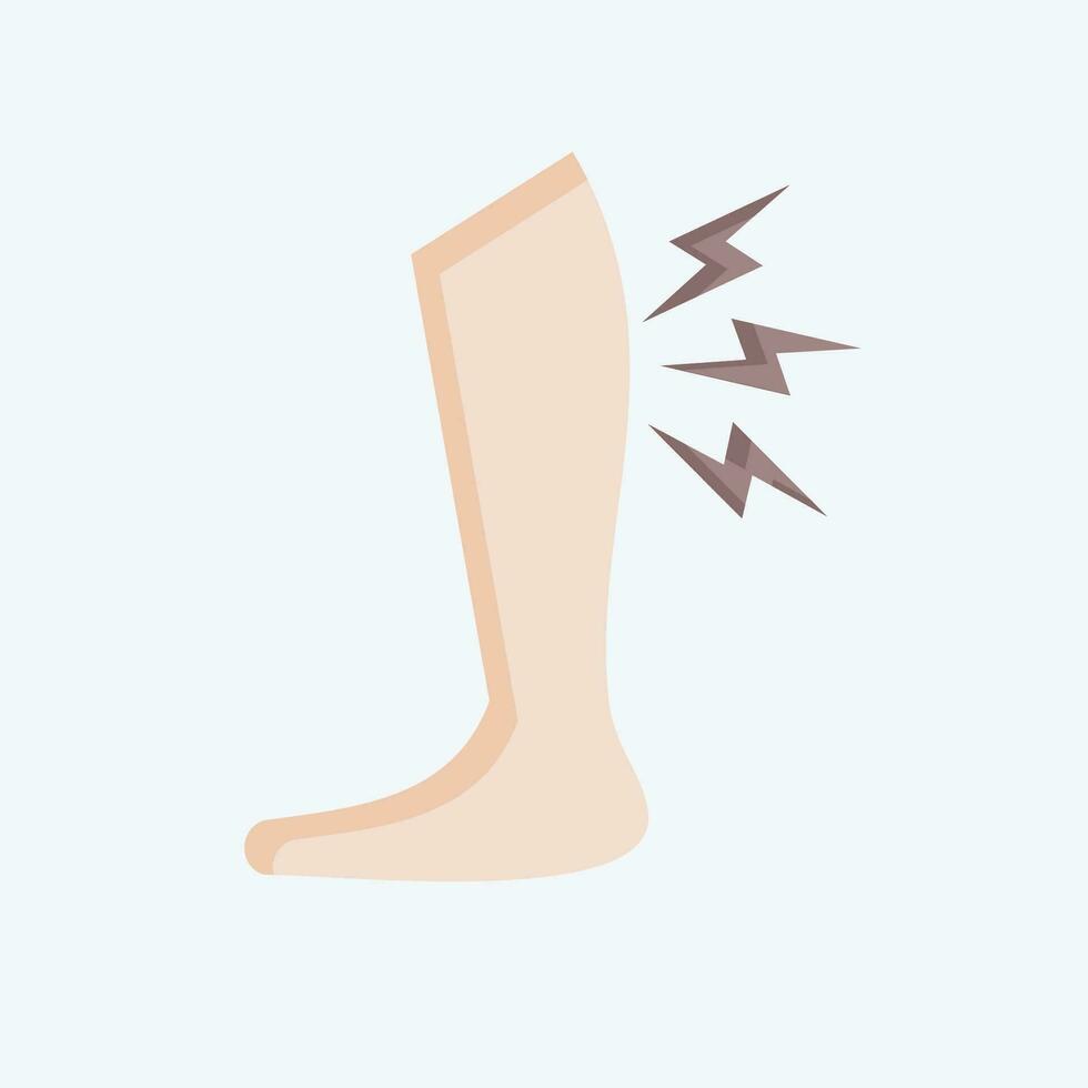 Icon Shin. related to Orthopedic symbol. flat style. simple design editable. simple illustration vector