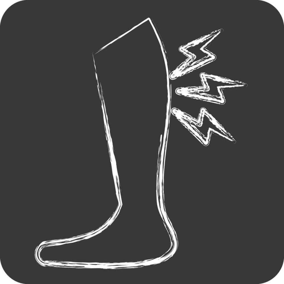 Icon Shin. related to Orthopedic symbol. chalk Style. simple design editable. simple illustration vector