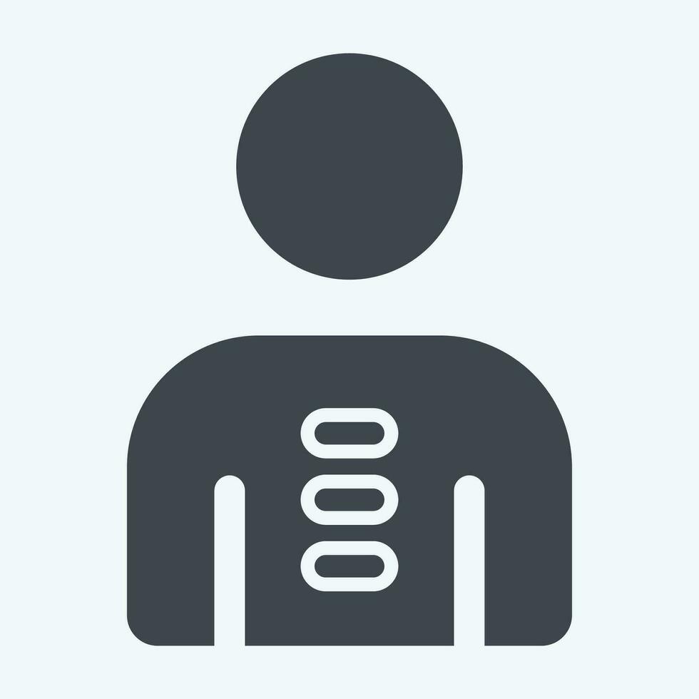 Icon Posture. related to Orthopedic symbol. glyph style. simple design editable. simple illustration vector