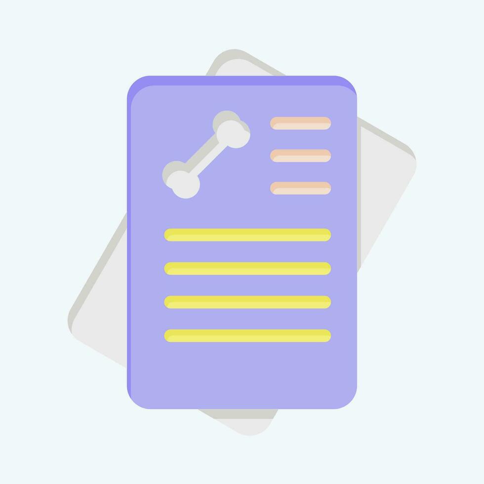 Icon Report. related to Orthopedic symbol. flat style. simple design editable. simple illustration vector