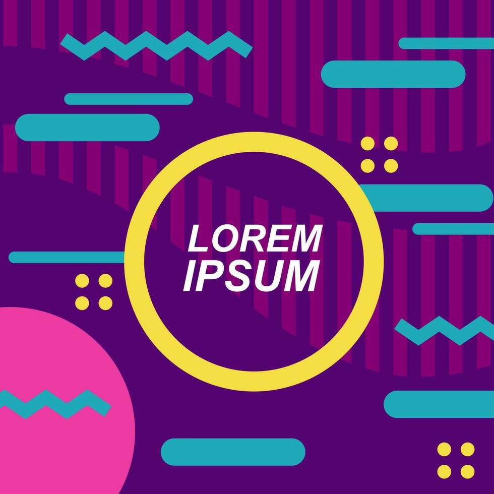 Abstract background with various geometric shapes ornaments for poster