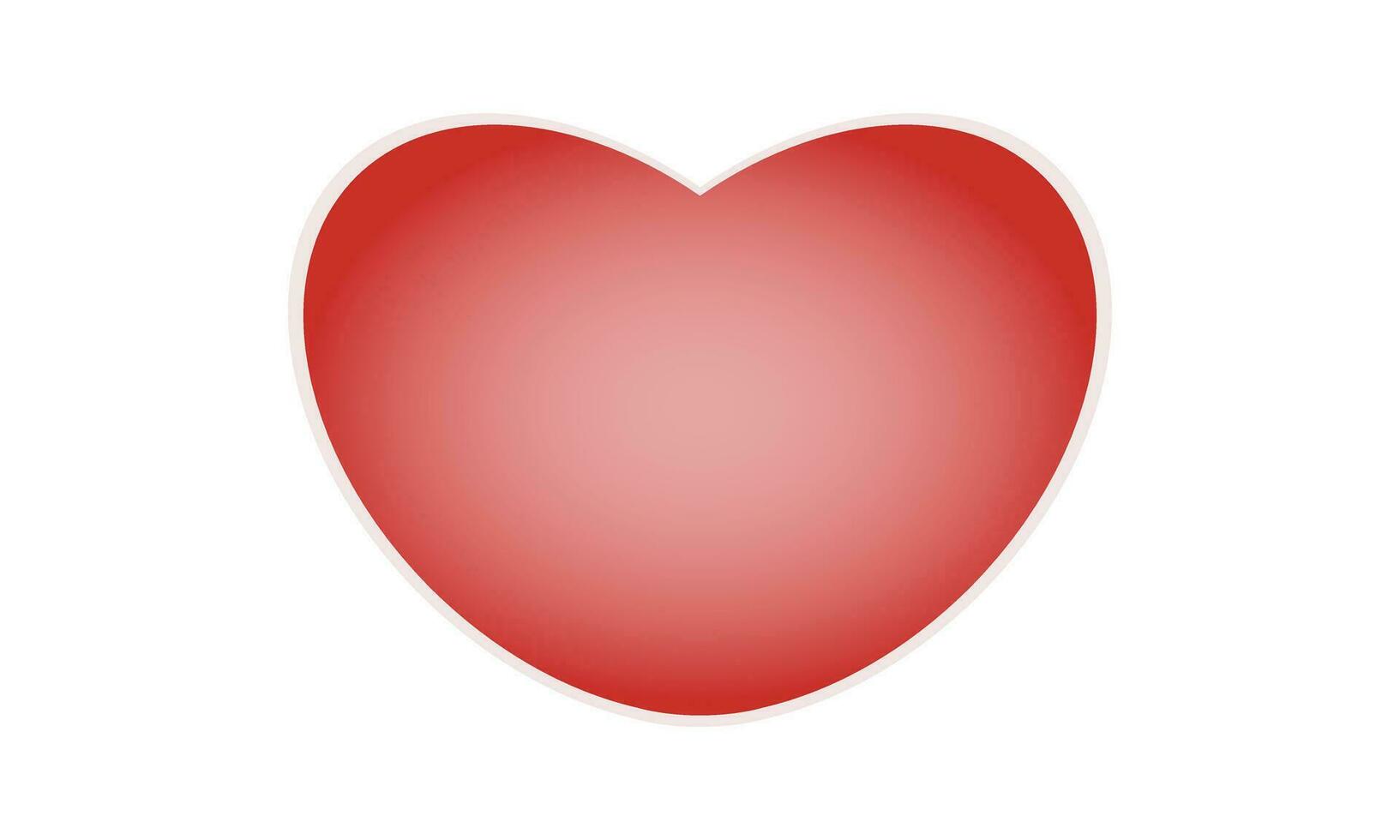 corazón forma diseño con rojo degradado. para bandera elementos, carteles, invitaciones, pegatinas vector