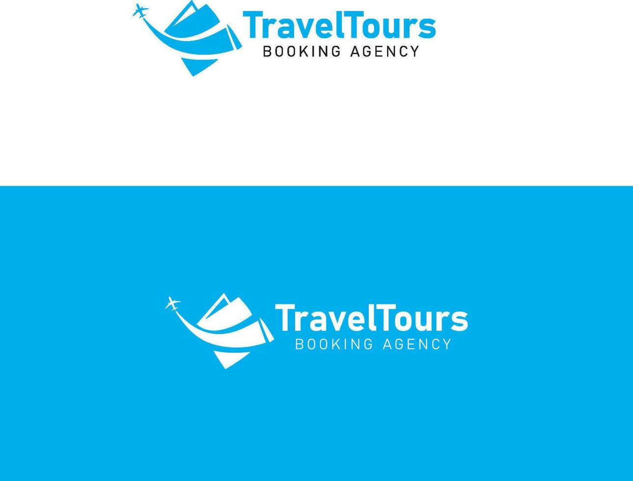 Travel tours minimalist logo design template vector