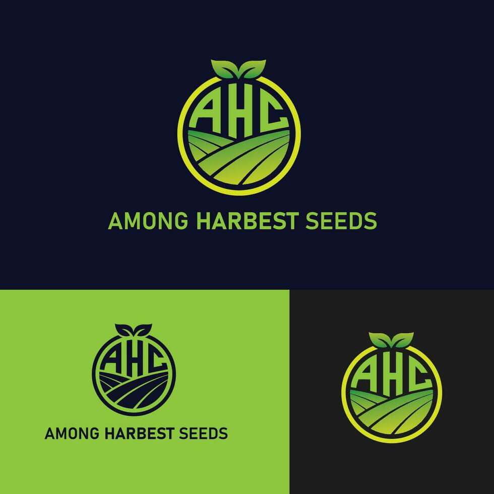 Among Harbest Seeds icon related modern logo design template vector