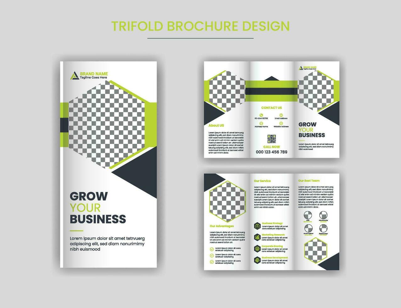 Creative Corporate Business Trifold Brochure Design,Professional tri fold brochure design pro vector. vector