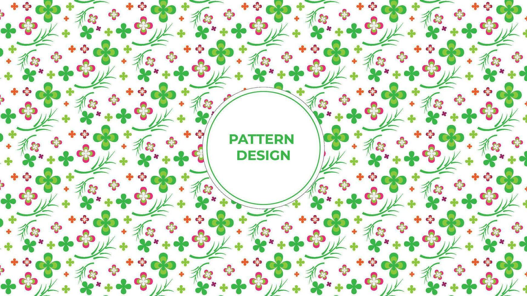 Modern floral pattern design vector template.
