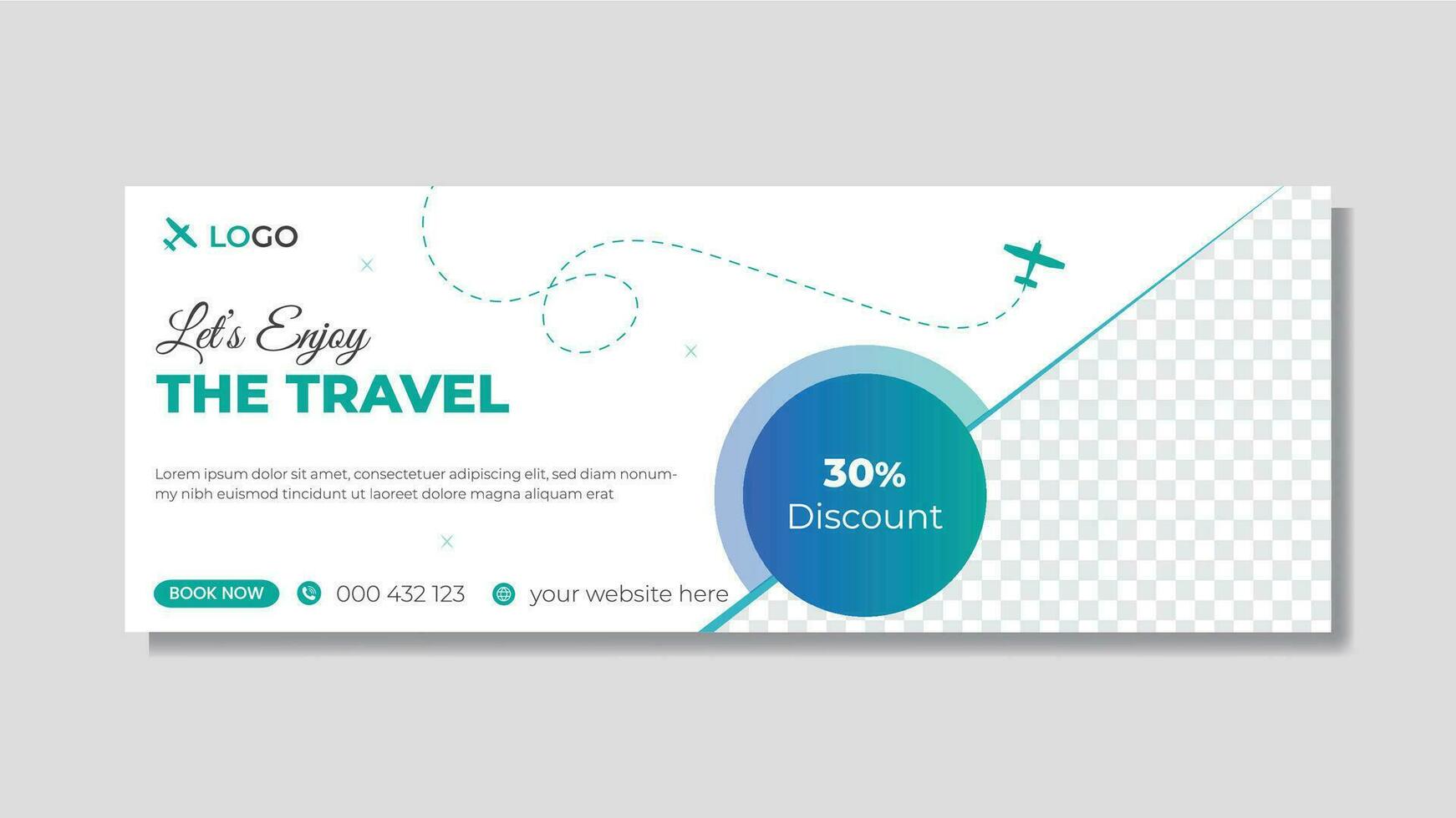 Modern abstract travel timeline cover design vector template for travel agency, Social media cover or banner., Corporate business cover layout