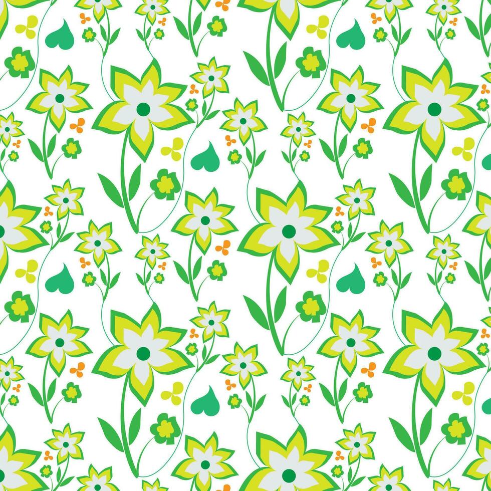 Floral pattern design background template. vector