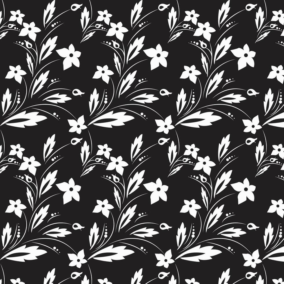 Modern floral pattern background design vector template.