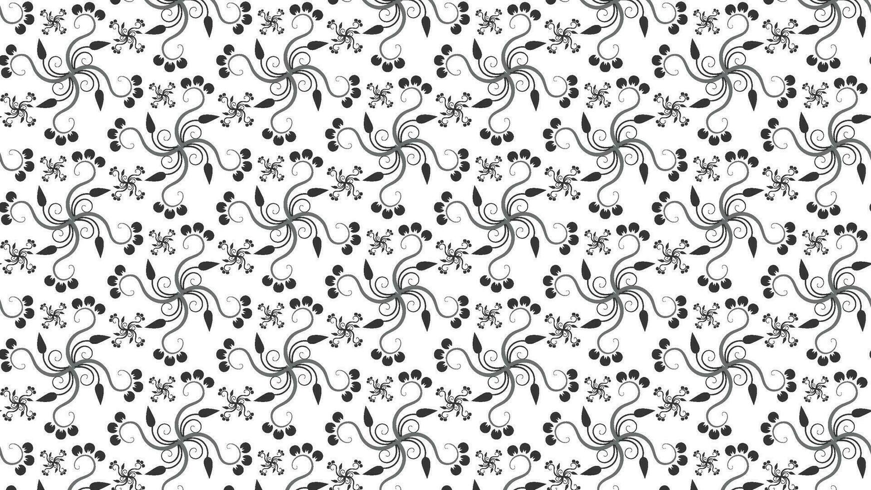 Floral pattern design vector template.