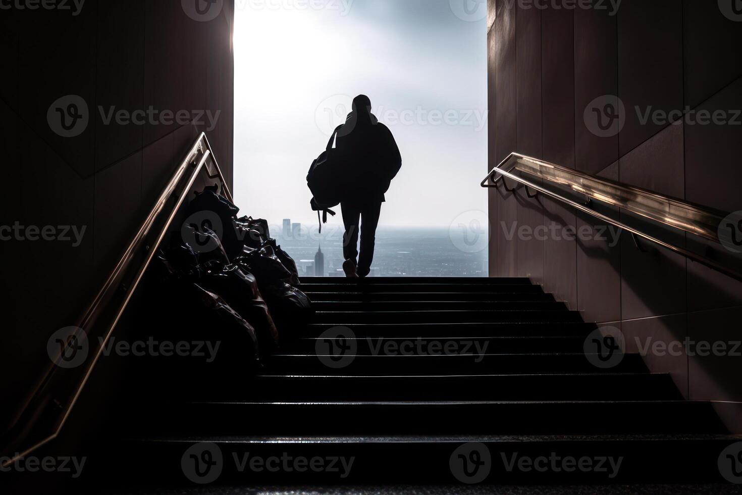 tired homeless man silhouette photo