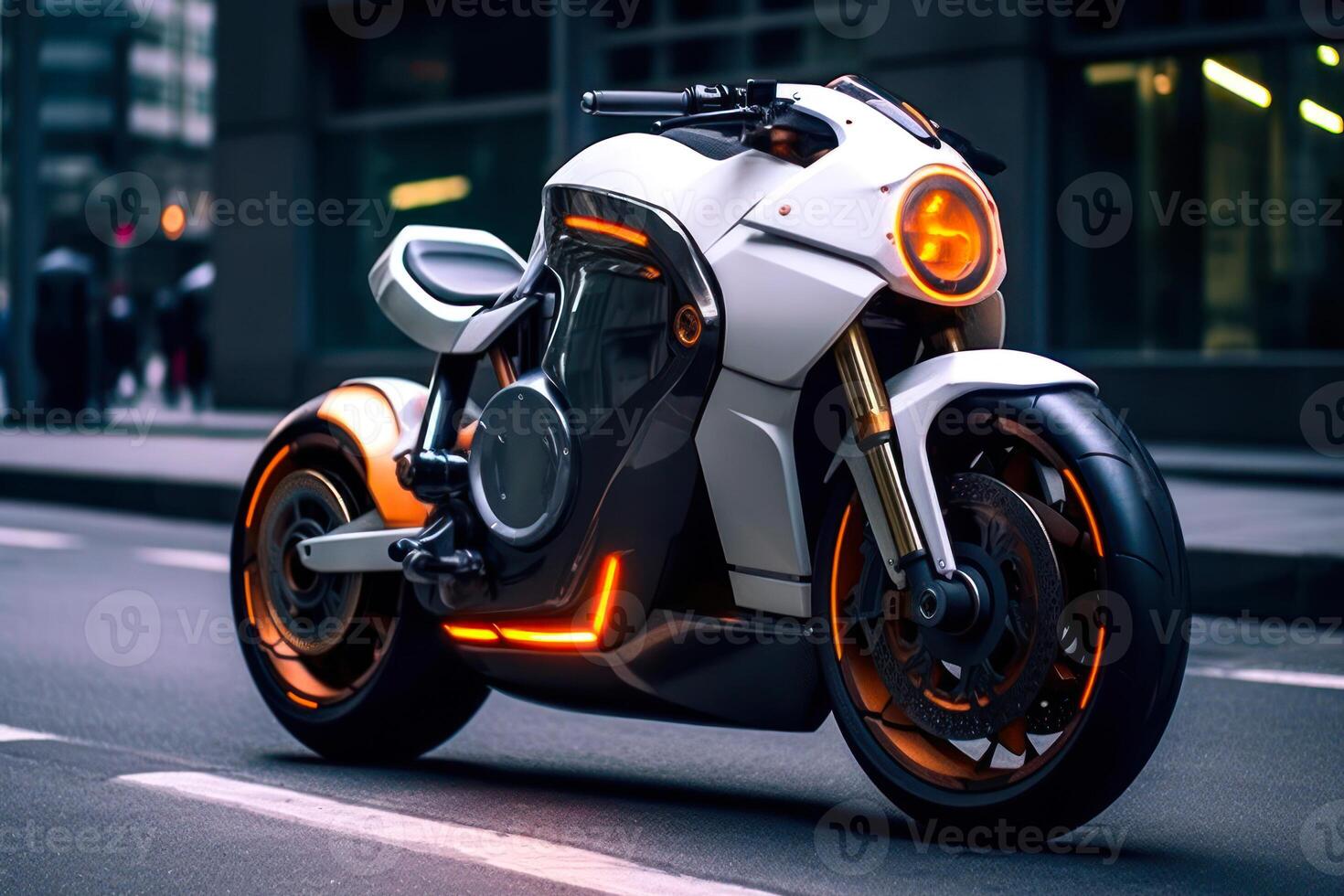 sports motorbike in the city 25405645 Stock Photo at Vecteezy