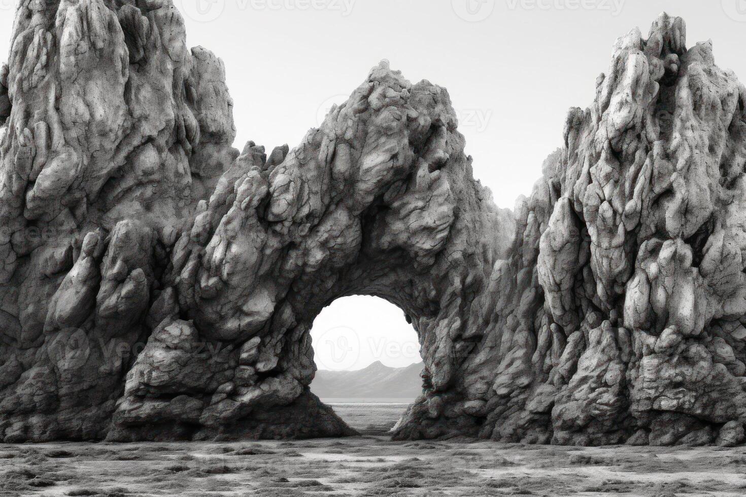 ancient coral rocks on the place of the dried seabed photo
