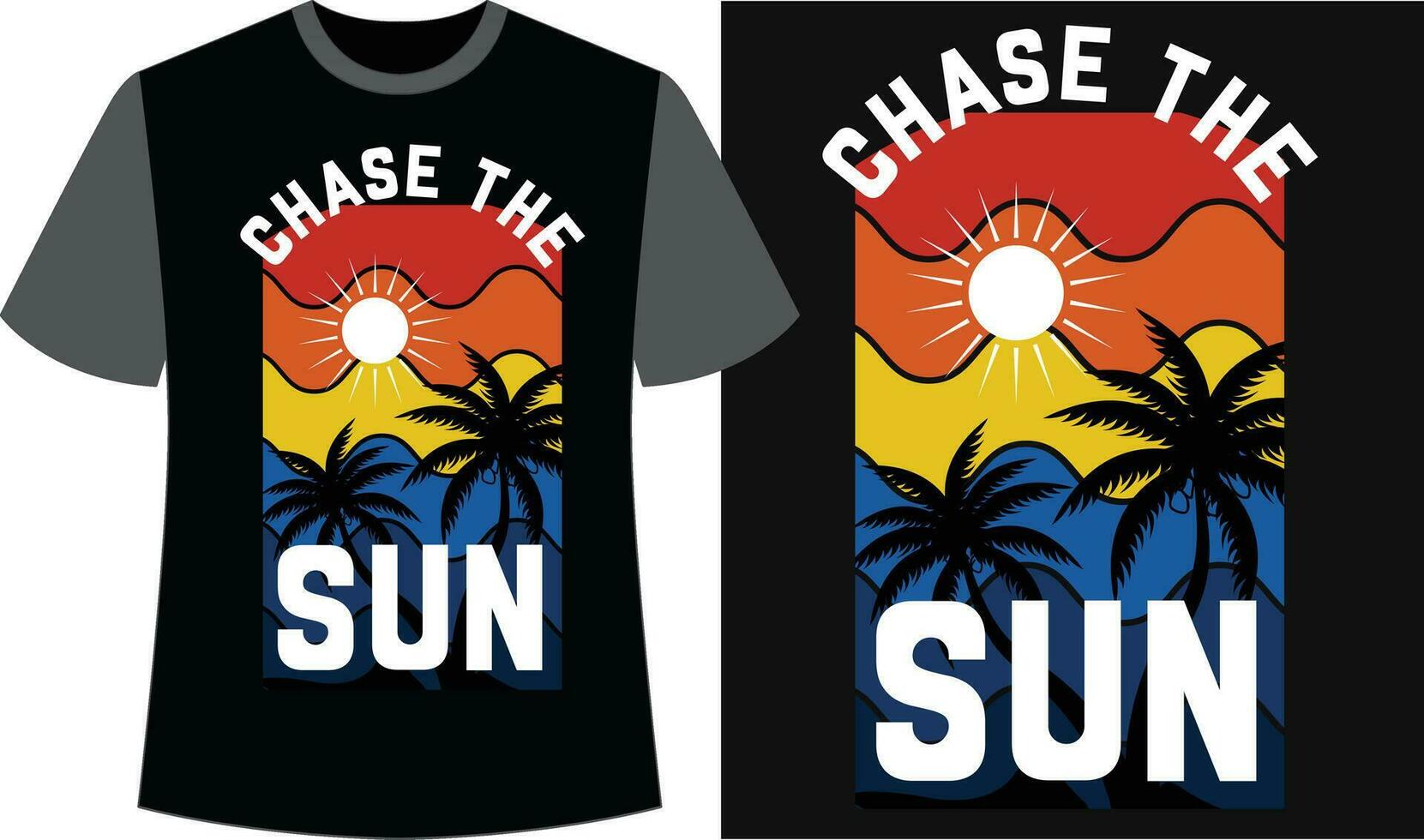Summer Style Captivating T-Shirt Designs. Summer Vector Graphics