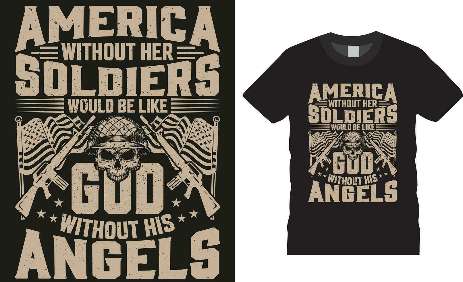 americano veterano tipografía camiseta diseño vector plantilla.america sin su soldados haría ser me gusta Dios sin su ángeles