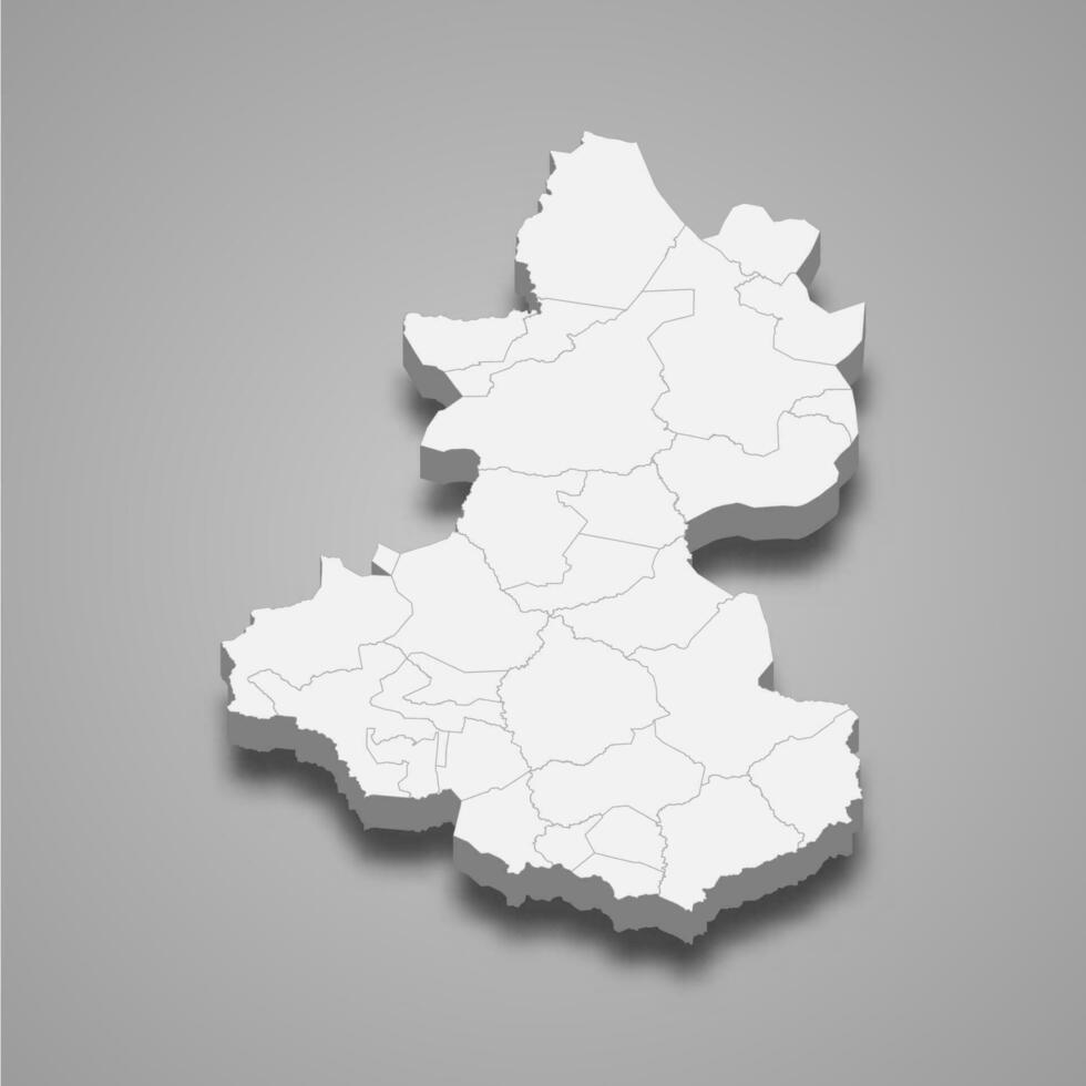 3d isometric map of Lempira is a province of Honduras vector