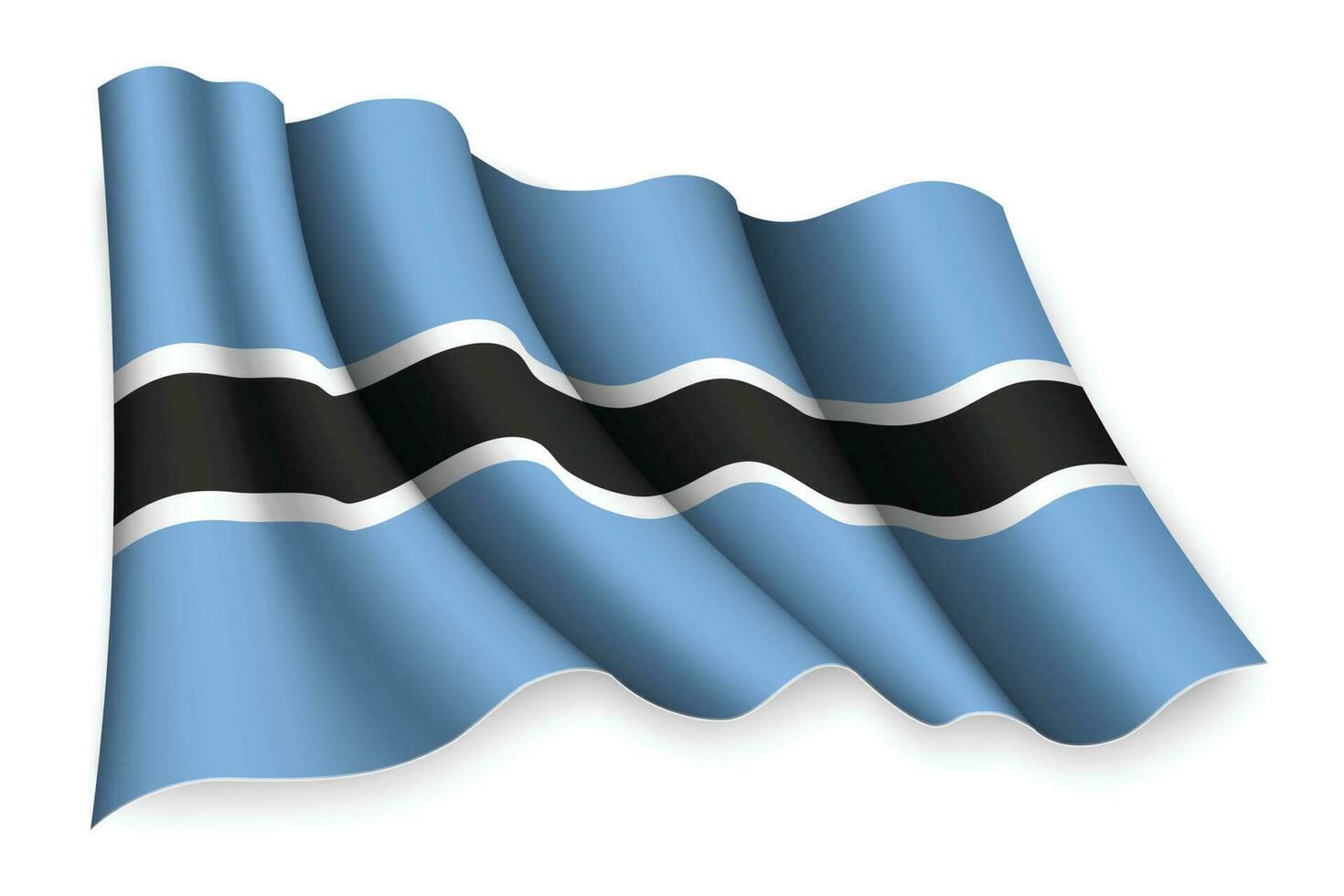 Realistic waving flag vector