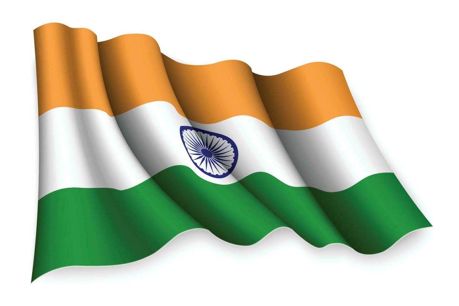 Realistic waving flag vector