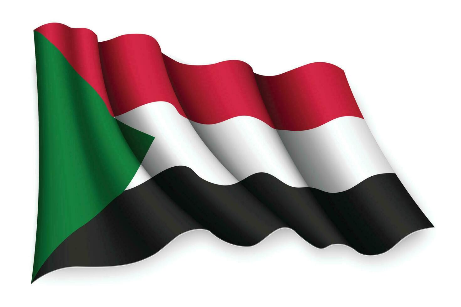 Realistic waving flag vector