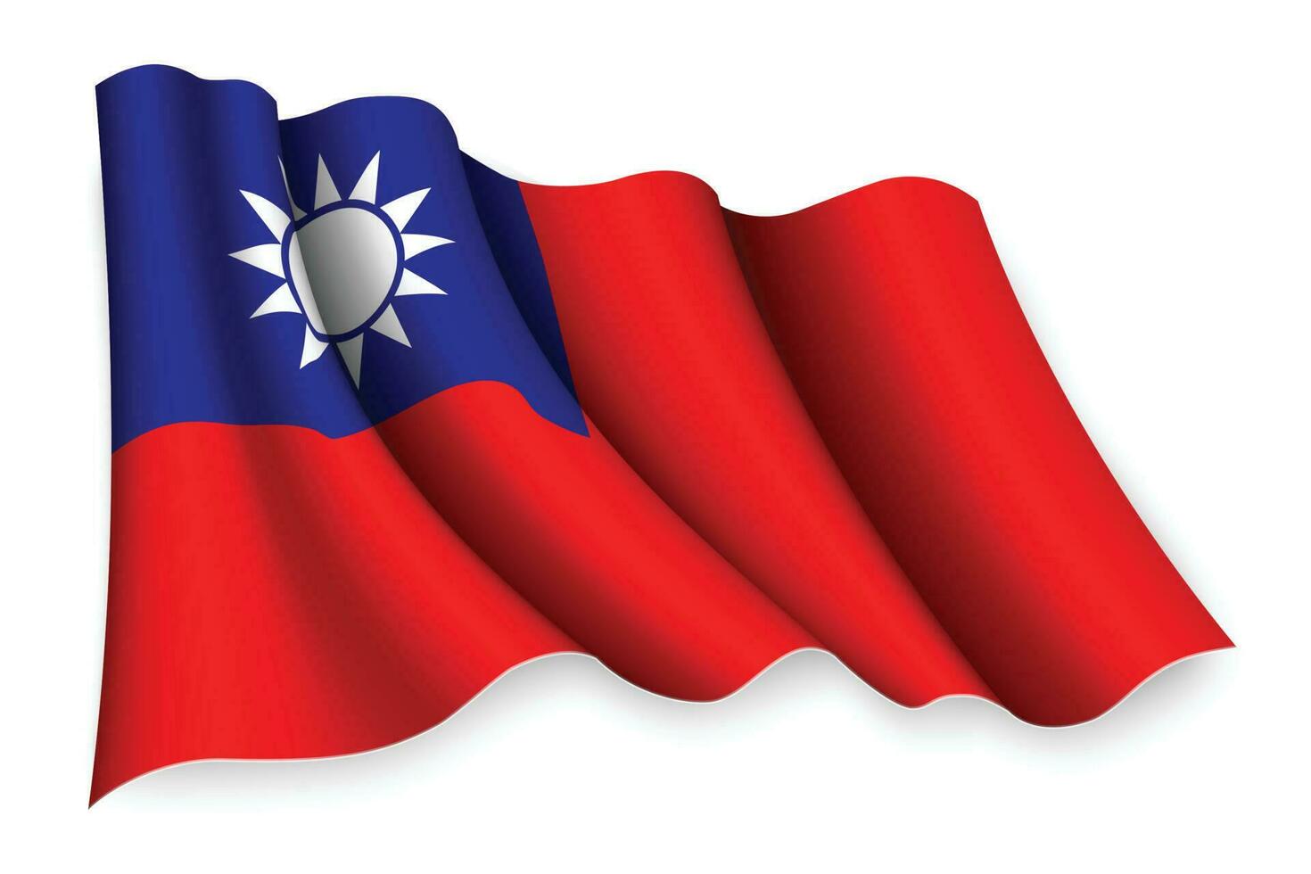 Realistic waving flag vector
