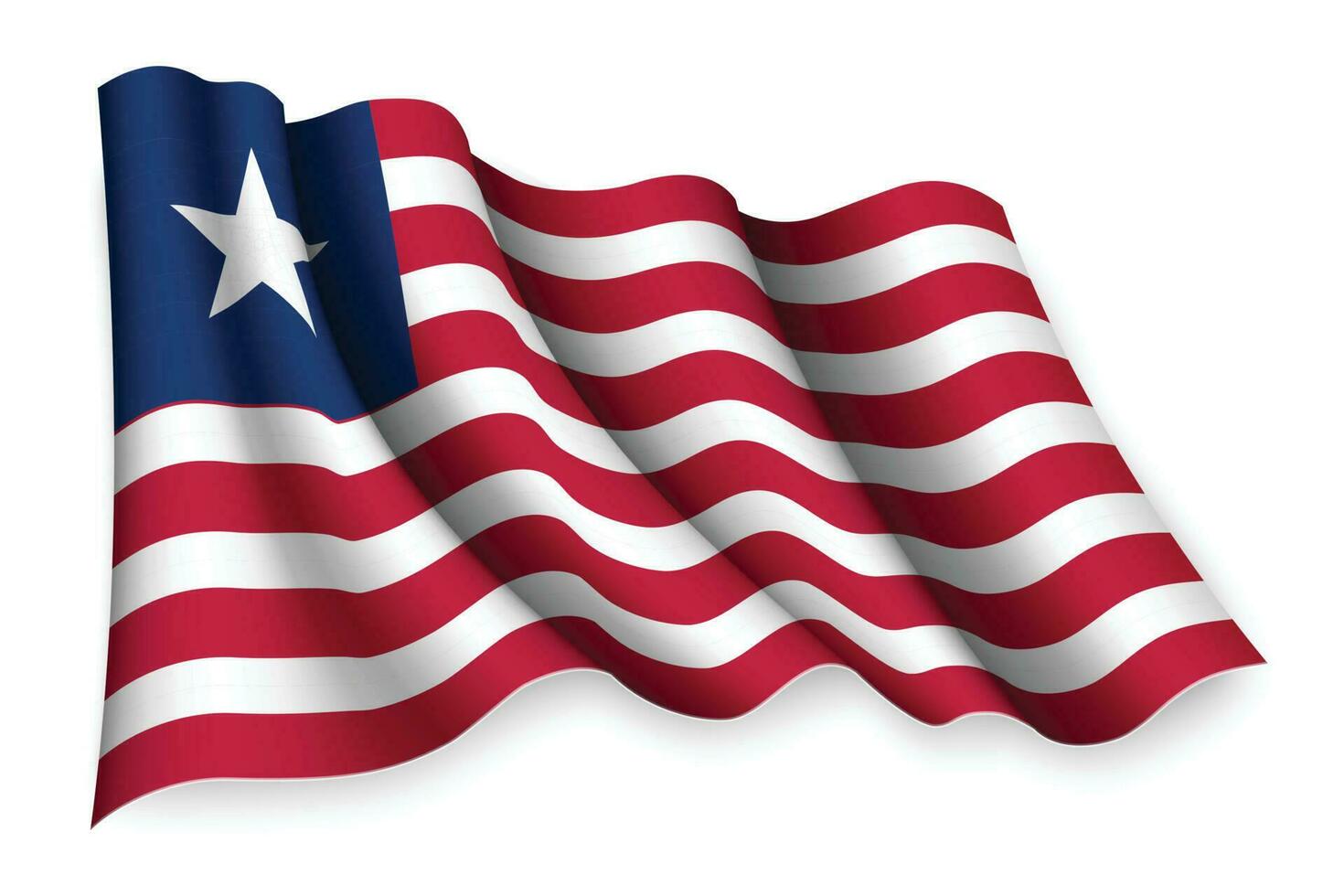 Realistic waving flag vector
